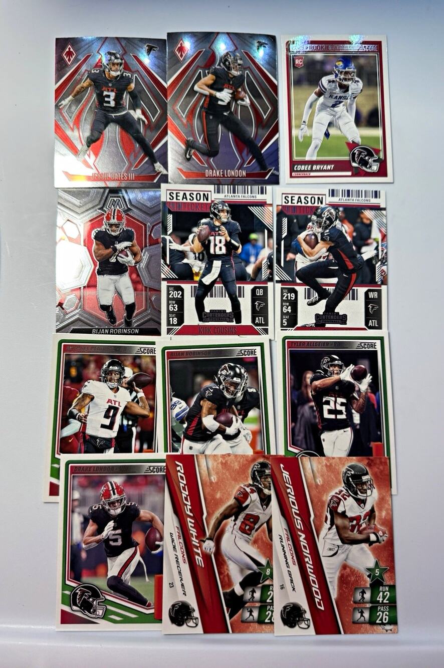 Score Atlanta Falcons NFL Trading Cards Lot of 12 Score/Contenders) Rookies